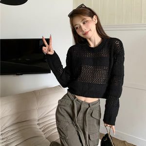 Leah Hollow Knit Sweater