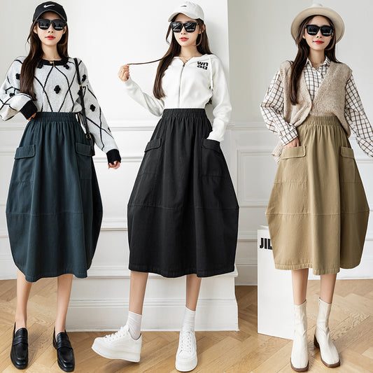 Dara Elastic Waistband Puff Skirt