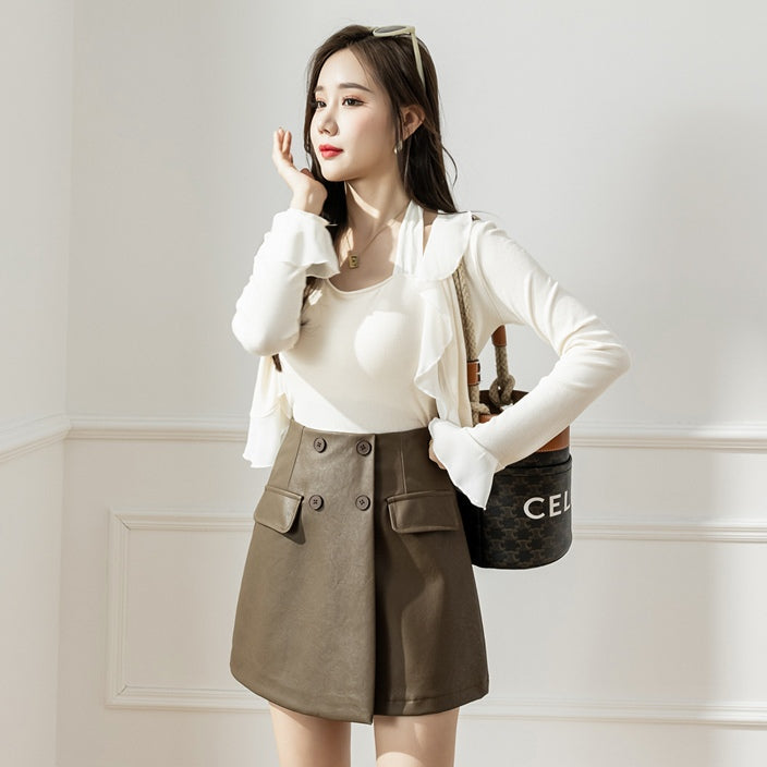 Hazel A-Line PU Skirt