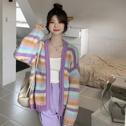 Clara Stripe Knit Cardigan