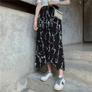 Jeslin Line Print Skirt