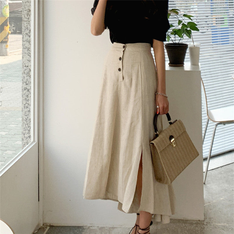 Lynda Front Slit Maxi Skirt