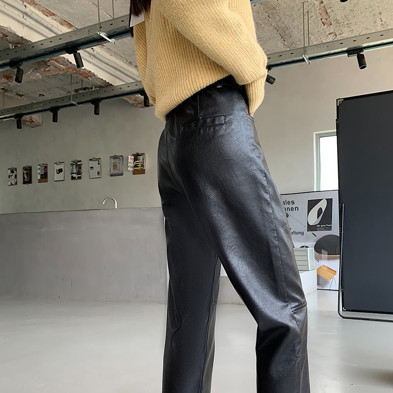 Ayeong PU Leather Pants