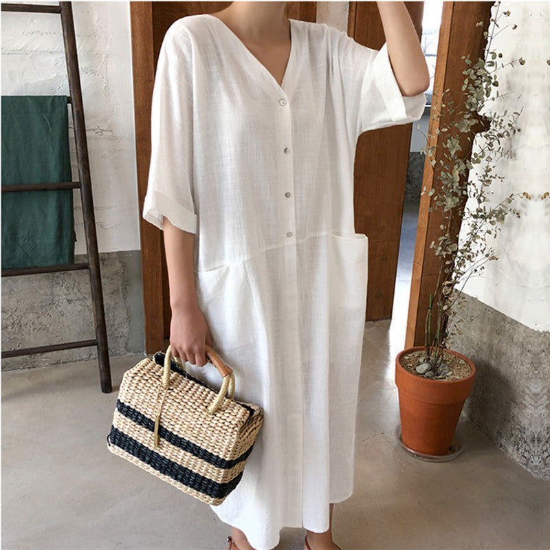 Gabby Cotton Linen Dress