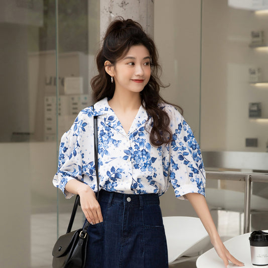 Fiona Oversized Floral Print Shirt