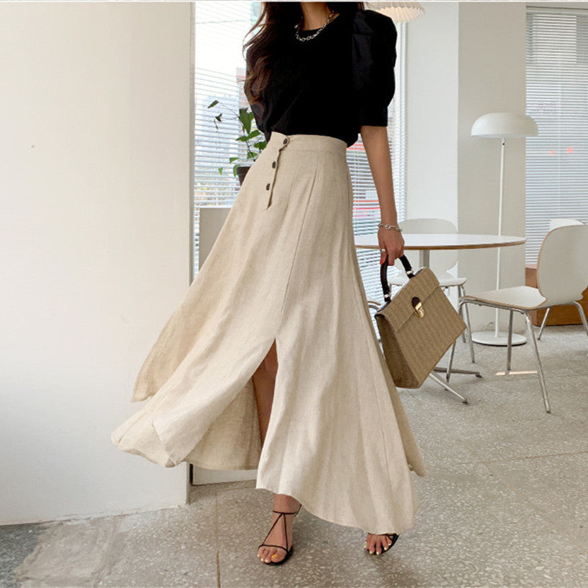 Lynda Front Slit Maxi Skirt