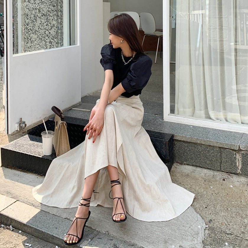 Lynda Front Slit Maxi Skirt