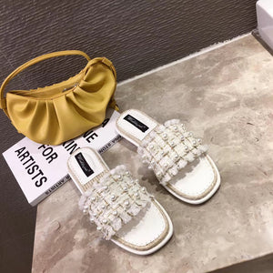 Pearl Embellishment Sandals