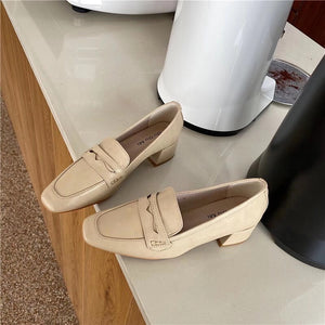 Classic Mid Heel Loafers