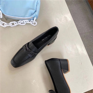 Classic Mid Heel Loafers