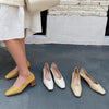 Wooden Block Heel Pumps