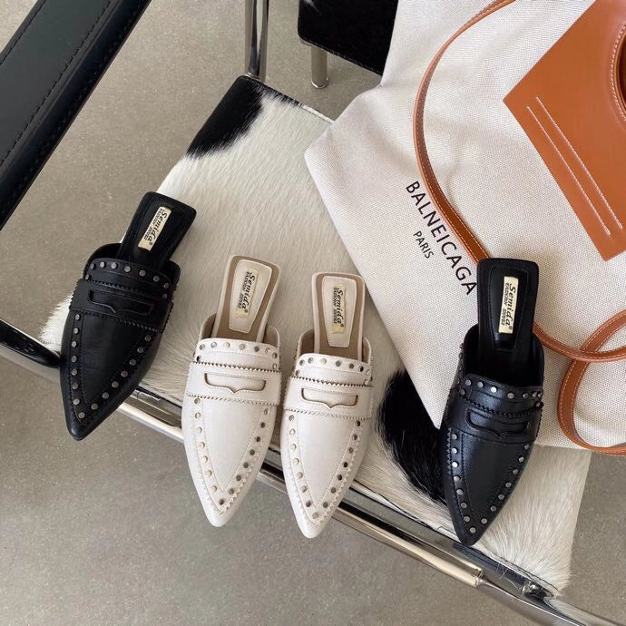 Studded Pointed Slip On