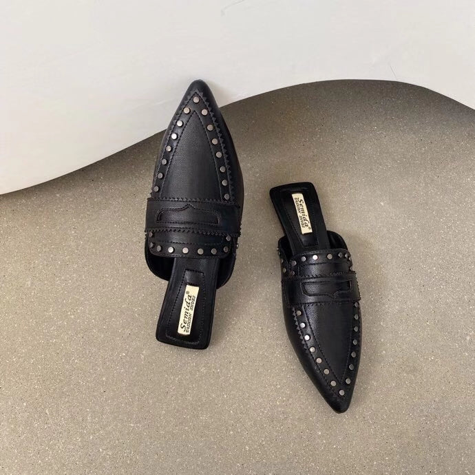 Studded Pointed Slip On