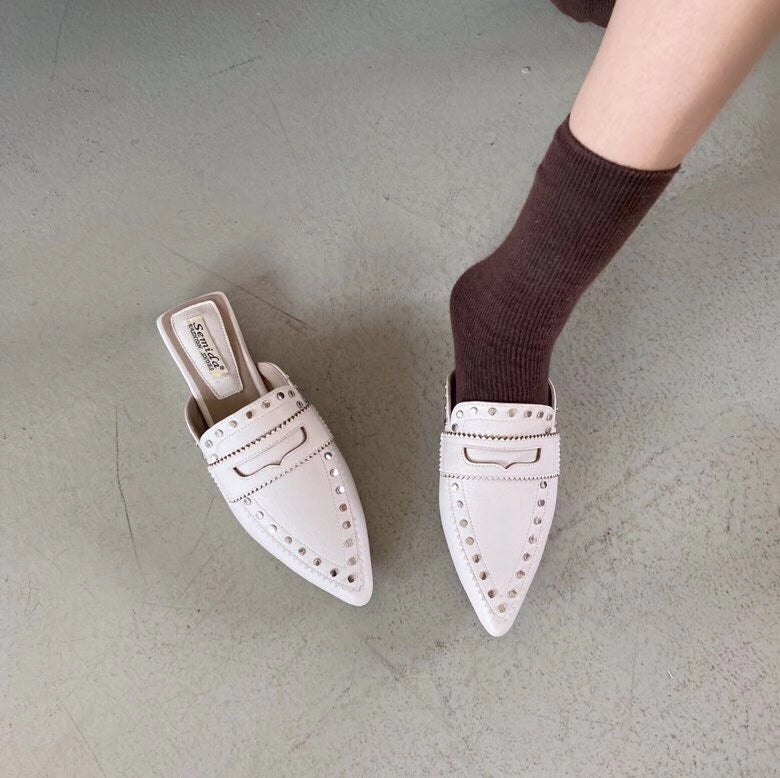 Studded Pointed Slip On