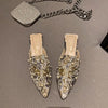 Pearl Embellishment Pointed Slip On