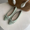 Ribbon Bow Block Low Heel Pumps