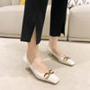 Eylse Buckle Square Toe Kitten Heel