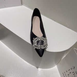 Gemma Pointed Buckle Flats