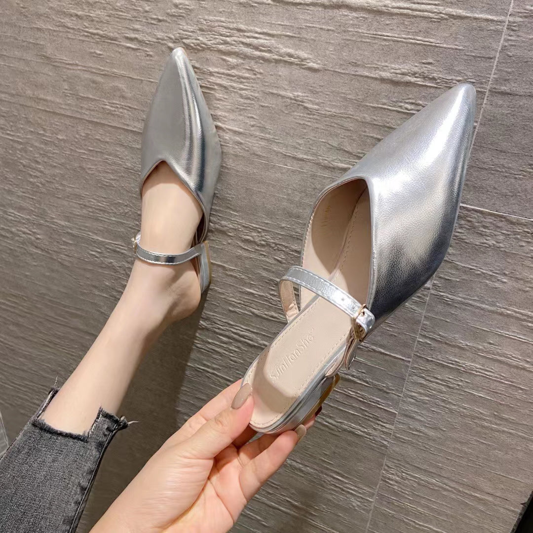 Kai Metallic Slip On Mules