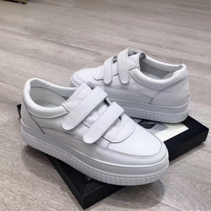 Aurora Velcro Strap Calf Leather Sneakers