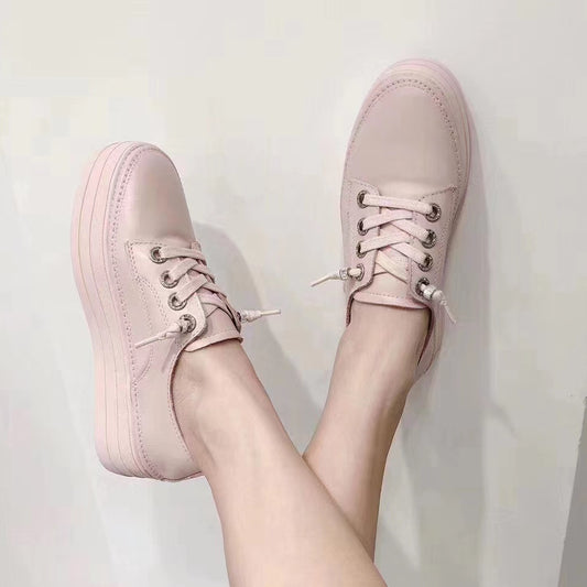 Luisa Lace Up Calf Leather Sneakers