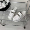 Starley Bling Buckle Slip On Calf Leather Sneakers