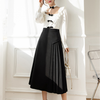 Finn Asymmetric A-Line Side Pleated Skirt
