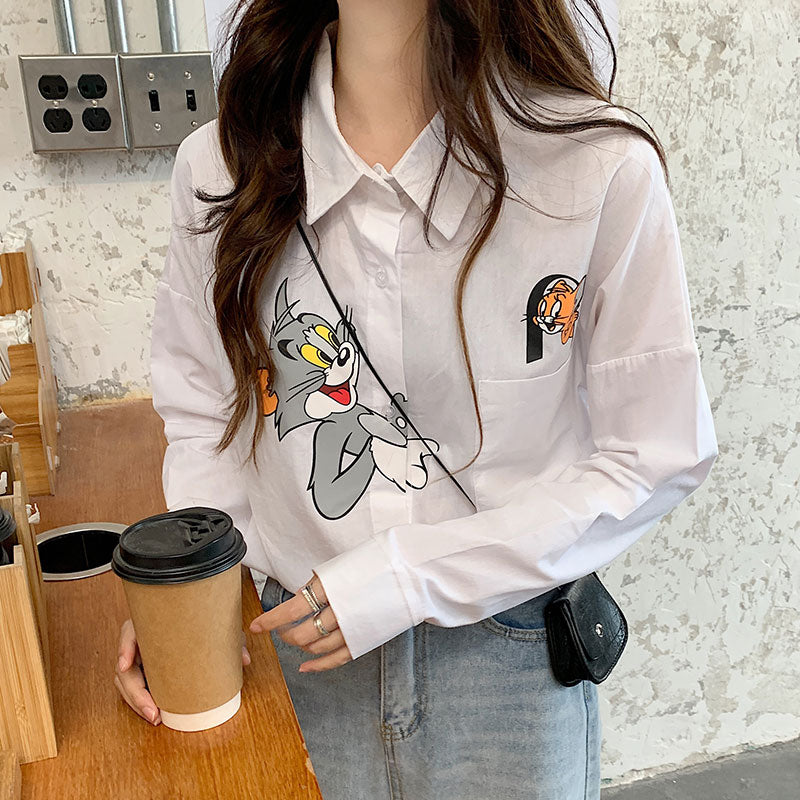 Tom and Jerry Button Down Shirt