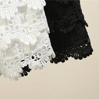 Crochet Lace Layered Shorts