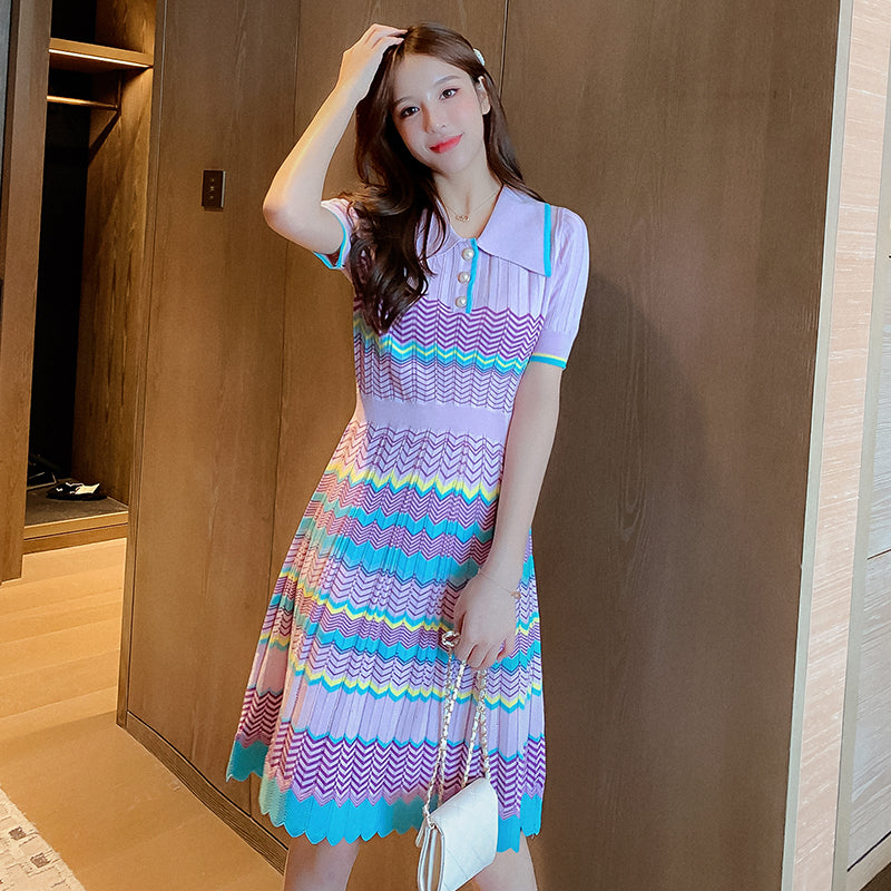 Rainbow clearance knit dress