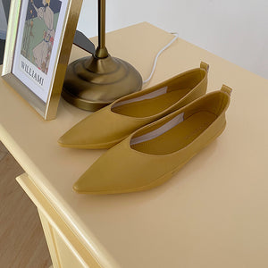 Pointed Rubber Sole Flats