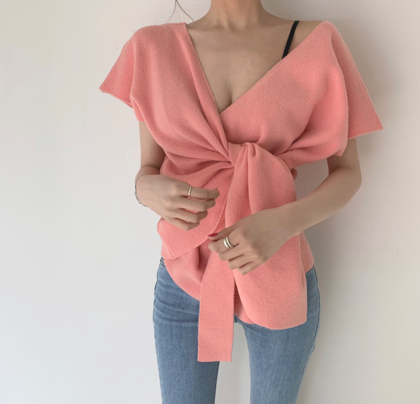 Origami Twist Knit Top