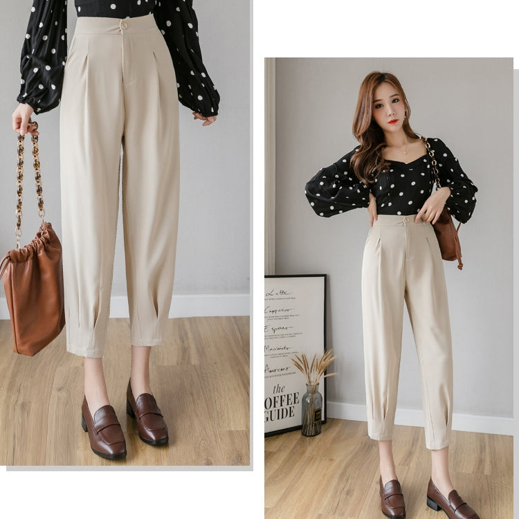 High Waist Cropped Harem Pants