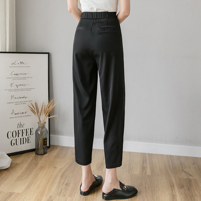 High Waist Cropped Harem Pants