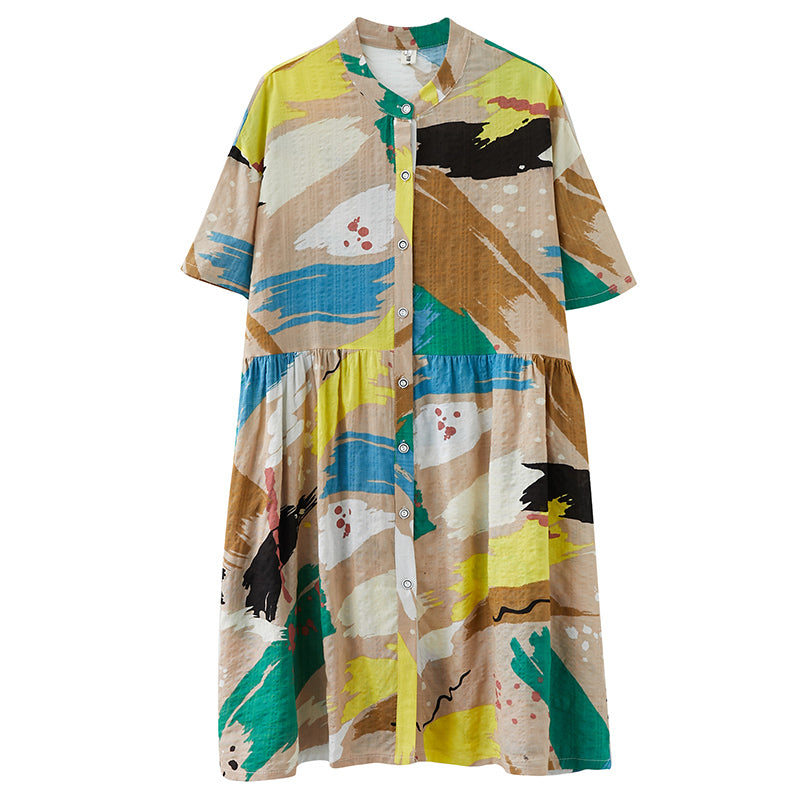 Abstract Print Dress