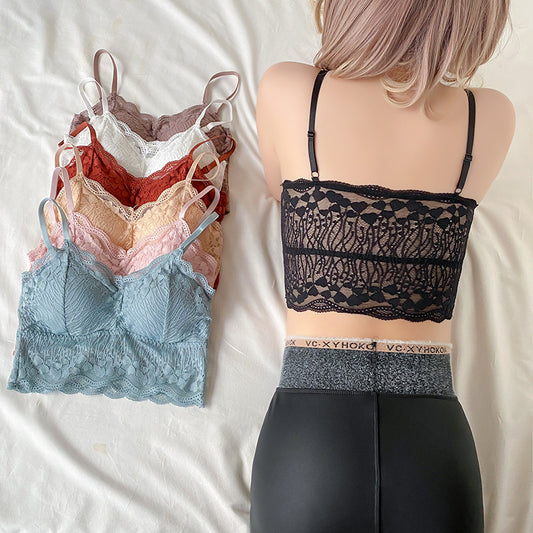 Lace Adjustable Spaghetti Padded Bralette