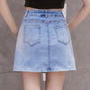 Side Slit Denim Skort