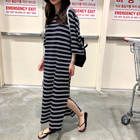 Stella Stripe Maxi Tee Dress