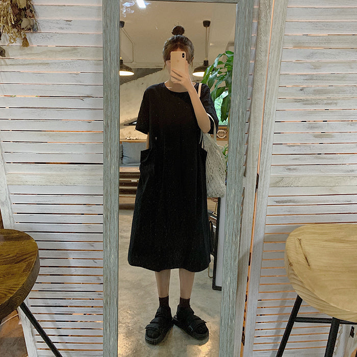 Big Pocket Oversized Shift Dress