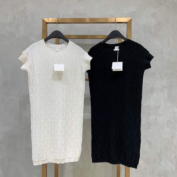 Textured Fabric Knit Dress