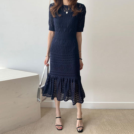 Knit Ruffle Hem Dress