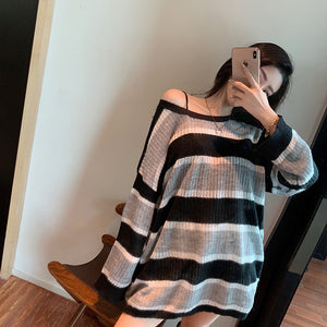 Stripe Knit Pullover