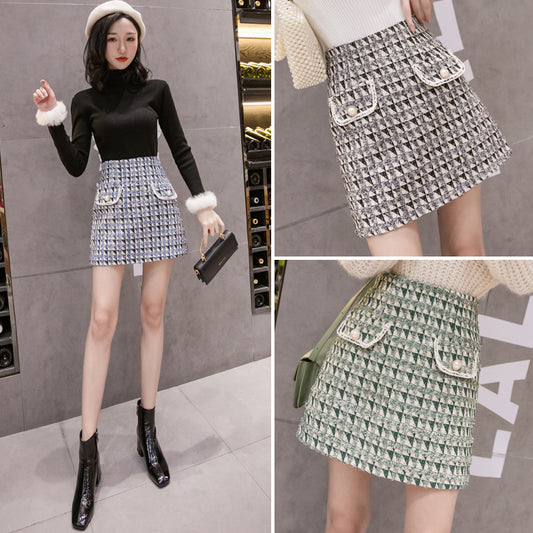 Tweed Pearl Skirt