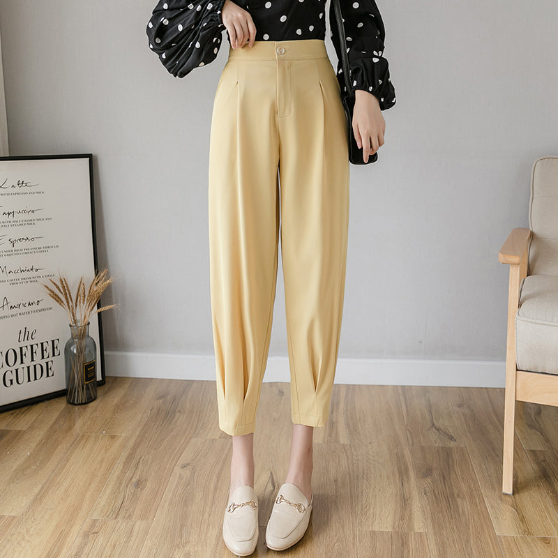 High Waist Cropped Harem Pants