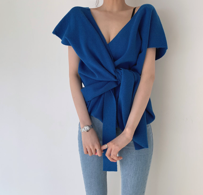 Origami Twist Knit Top