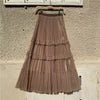 Layered Pleat Tulle Skirt
