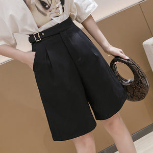 Side Buckle Bermudas Pants