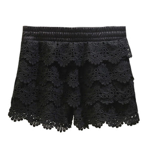 Crochet Lace Layered Shorts