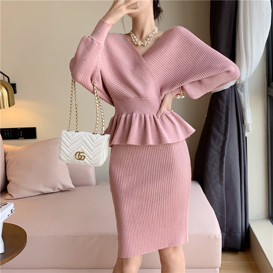 Peplum 2pcs Knit Dress