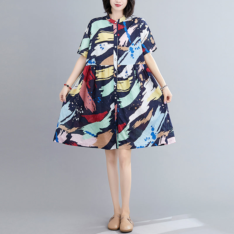 Abstract Print Dress